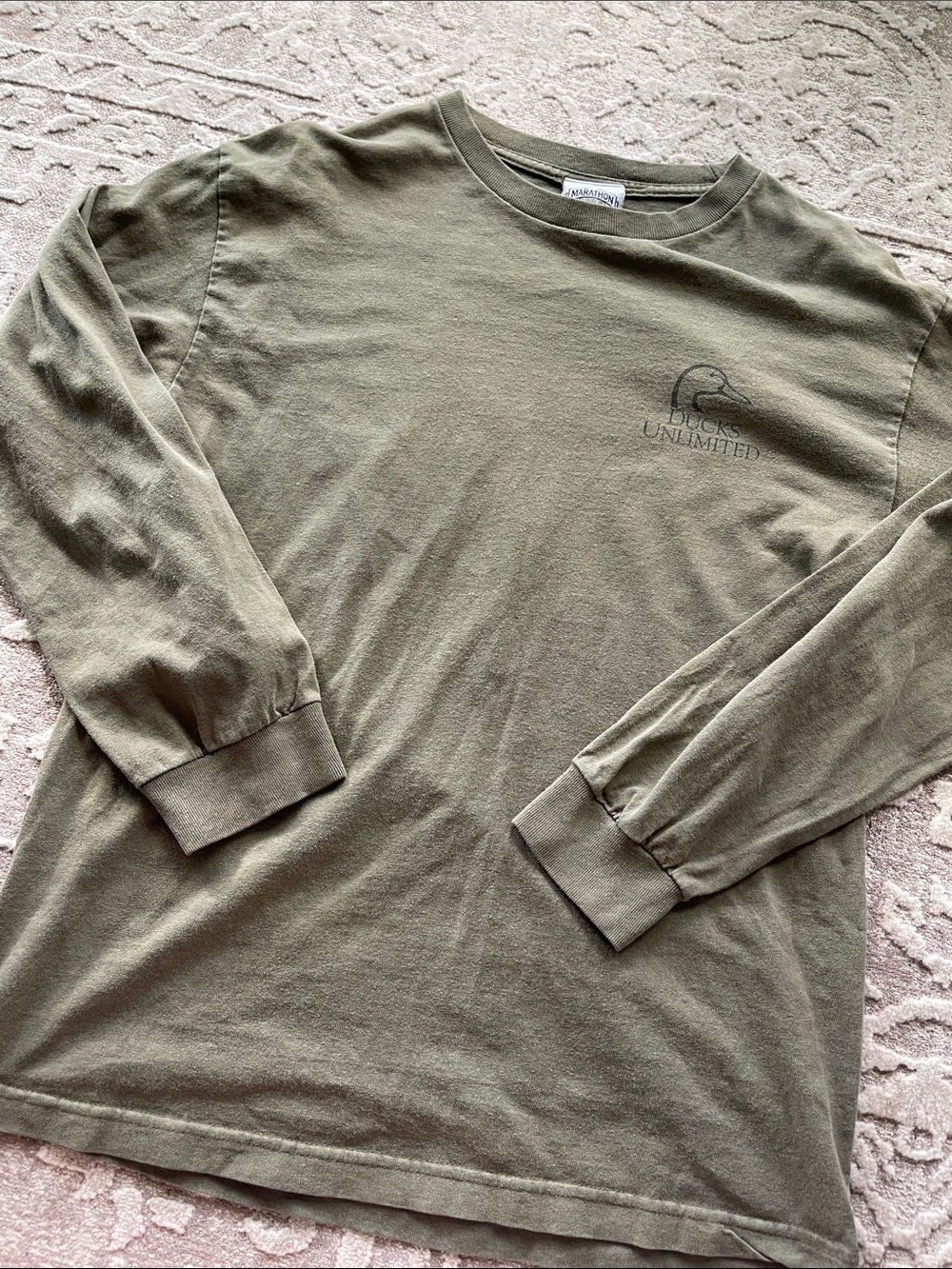 Ducks Unlimited Olive Long-Sleeve Crew Tee